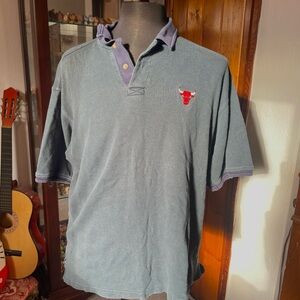 Vintage Chicago Bulls Navy Polo Shirt Size XL